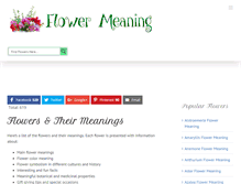 Tablet Screenshot of flowermeaning.com